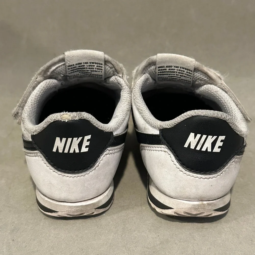 Nike Cortez Toddler Sneakers White Black DM0952-108 Kids Size 7C